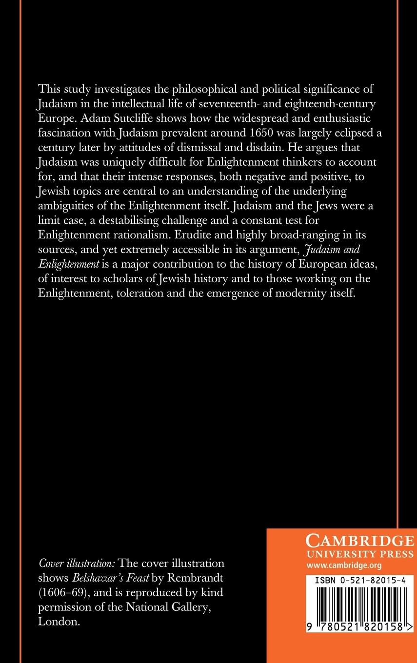 Rückseitencover Judaism and Enlightenment