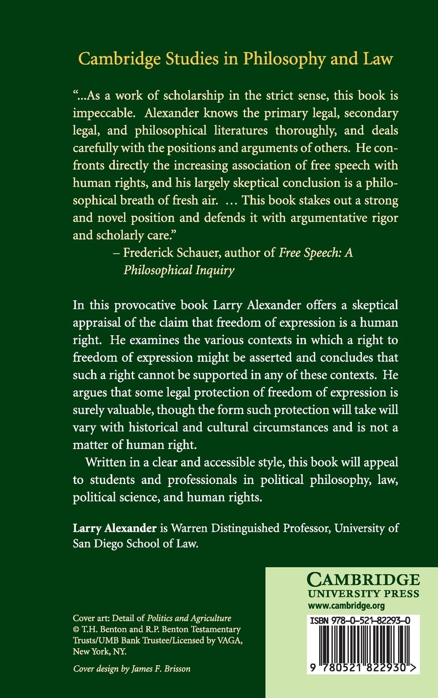 Rückseitencover Is There a Right of Freedom of Expression?