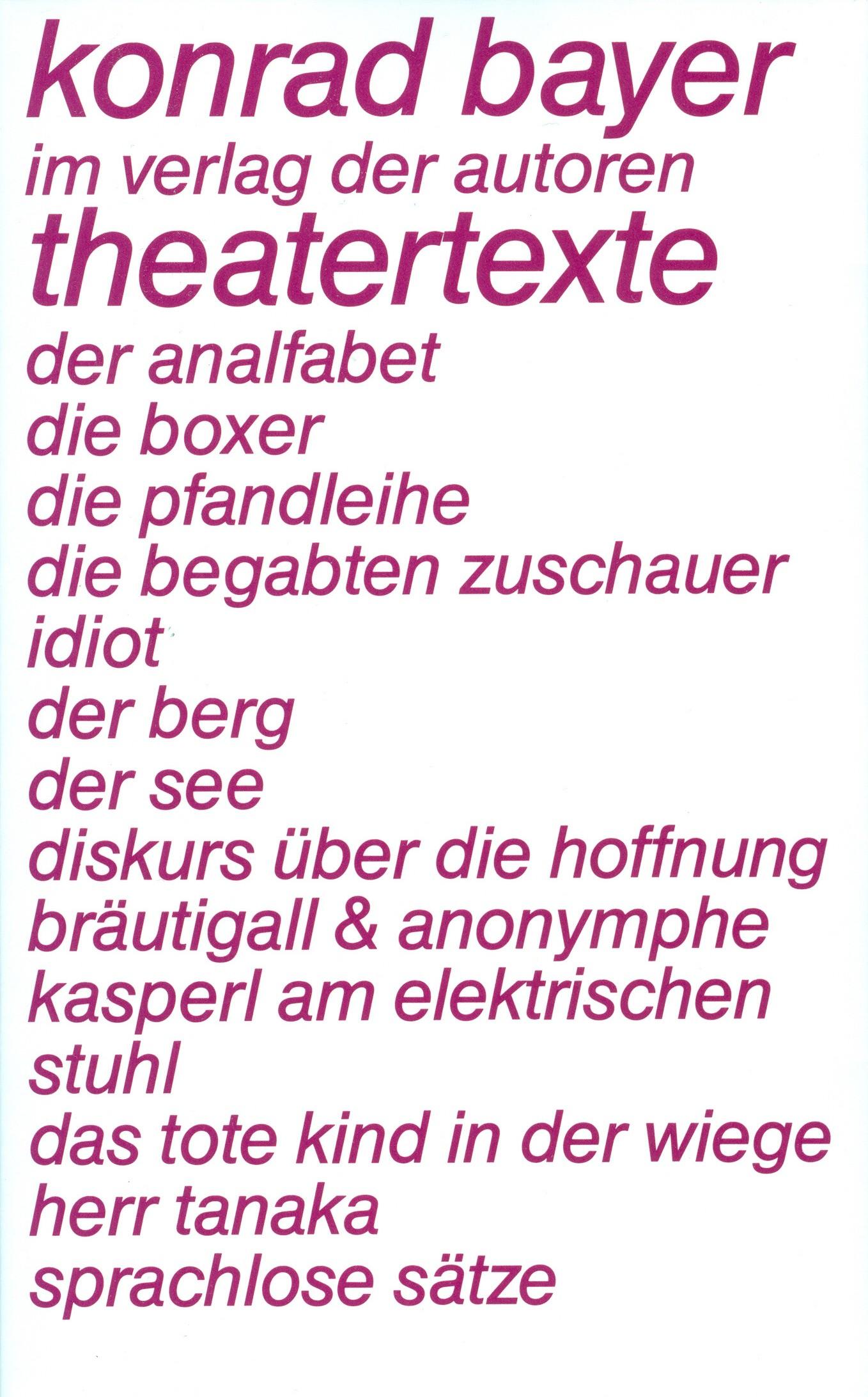 Vorderes Coverbild Theatertexte