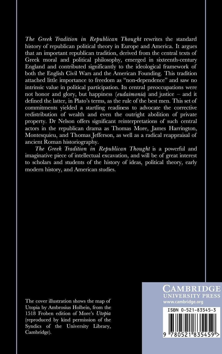 Rückseitencover The Greek Tradition in Republican Thought