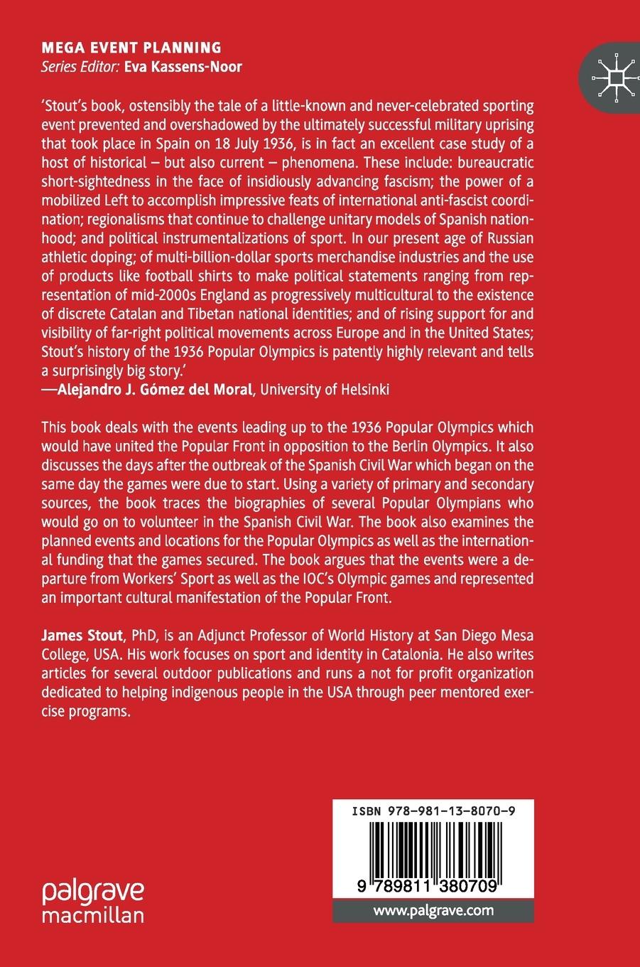 Rückseitencover The Popular Front and the Barcelona 1936 Popular Olympics