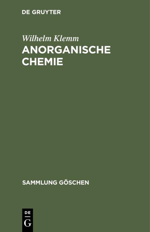 Vorderes Coverbild Anorganische Chemie