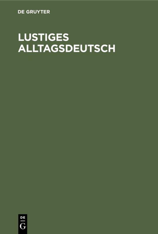 Vorderes Coverbild Lustiges Alltagsdeutsch