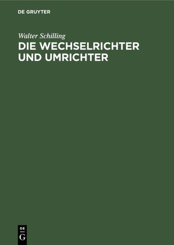 Vorderes Coverbild Die Wechselrichter und Umrichter