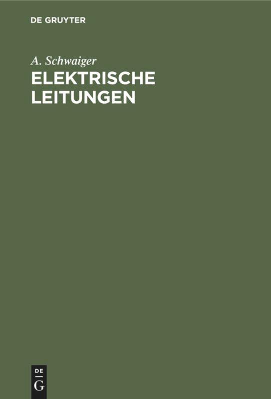 Vorderes Coverbild Elektrische Leitungen