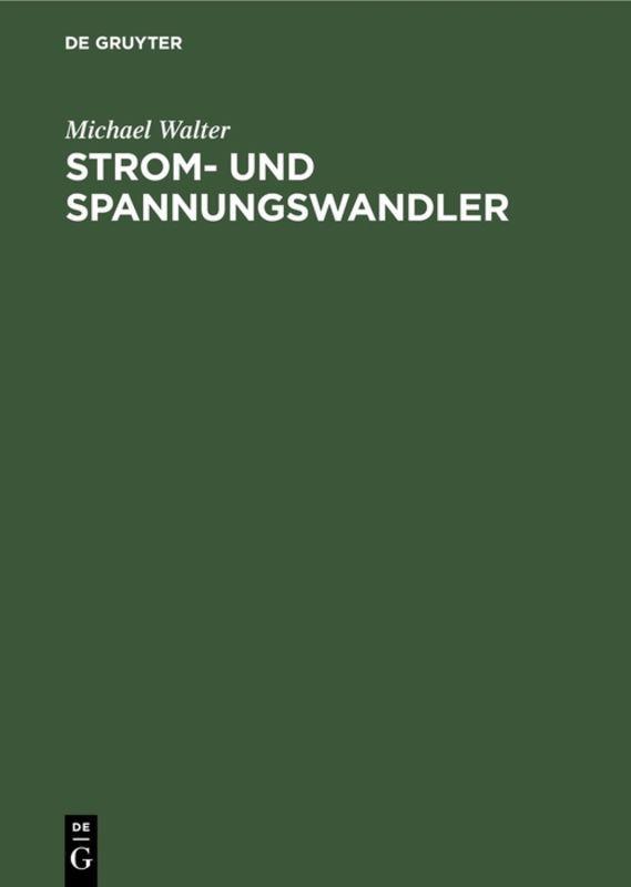 Vorderes Coverbild Strom- und Spannungswandler