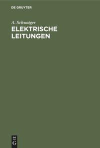 Vorderes Coverbild Elektrische Leitungen