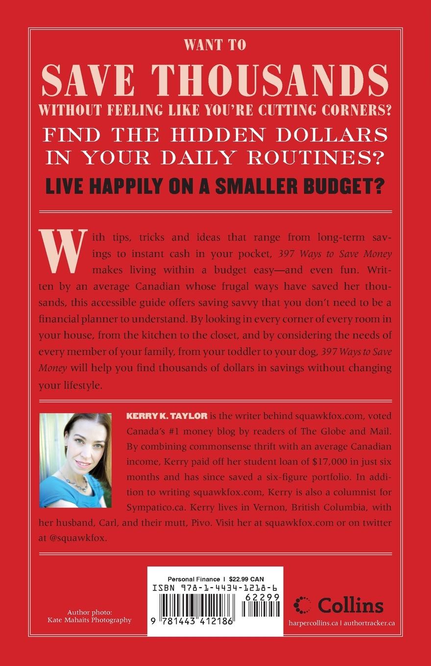 Rückseitencover 397 Ways To Save Money (new Edition)