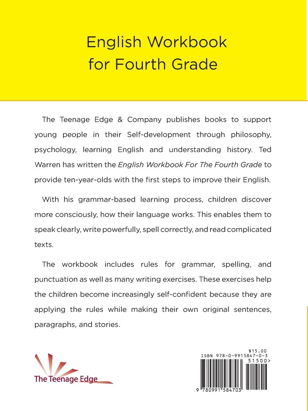 Rückseitencover English Workbook for Fourth Grade