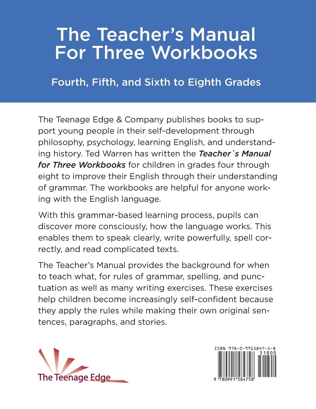 Rückseitencover The Teacher's Manual For Three Workbooks