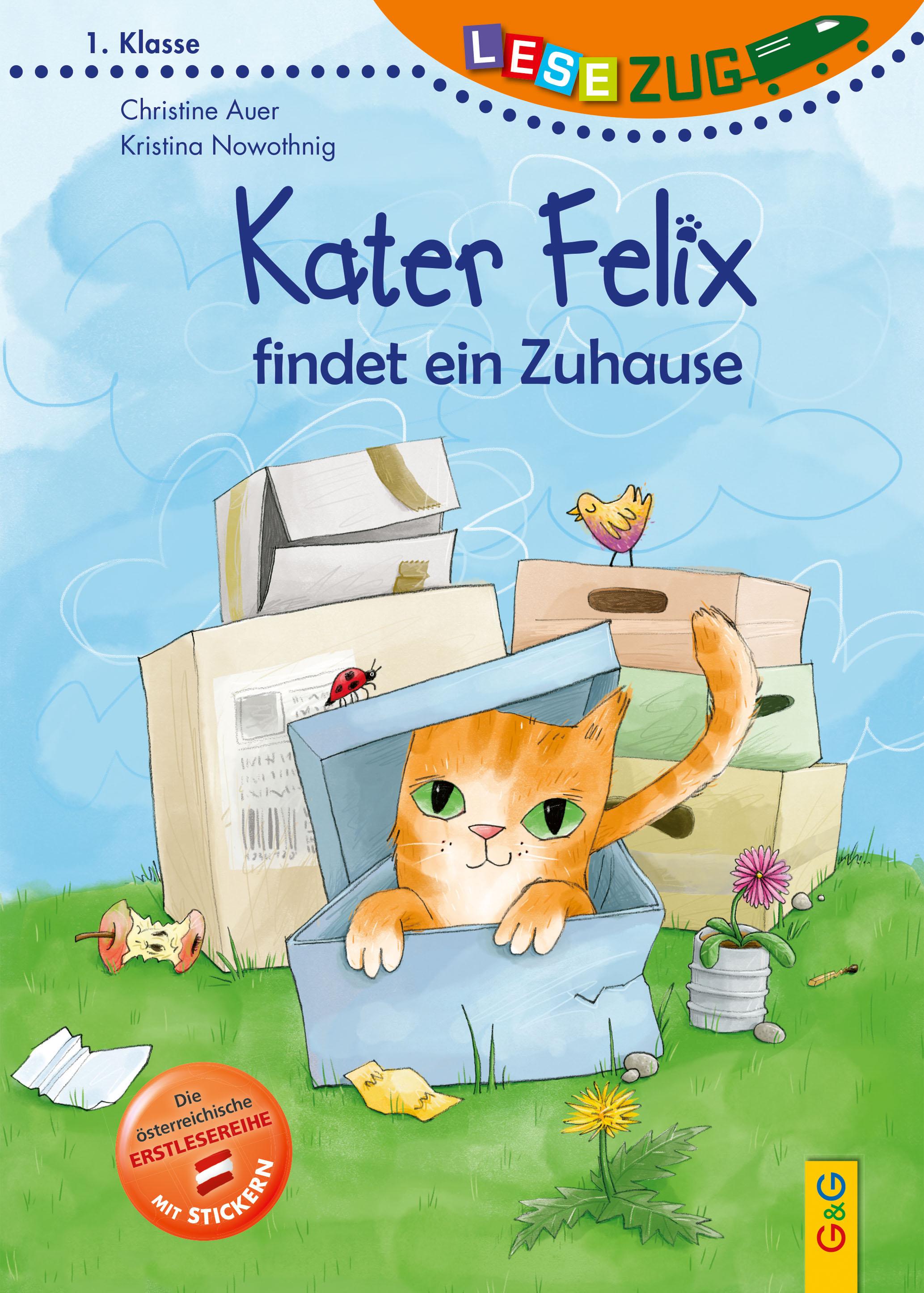 Vorderes Coverbild LESEZUG/1. Klasse: Kater Felix findet ein Zuhause