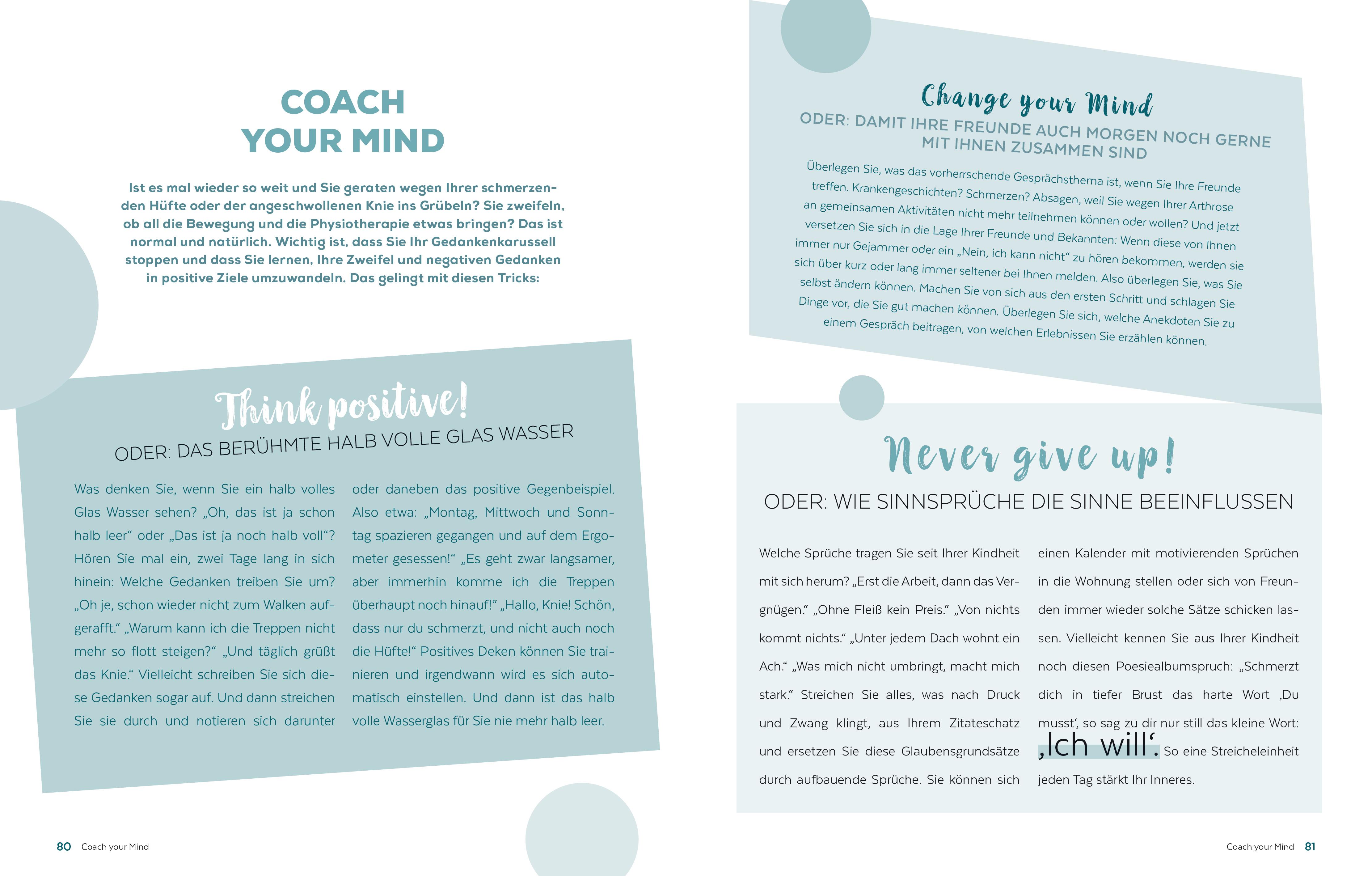 Beispielinhalt (Bild) Never give up