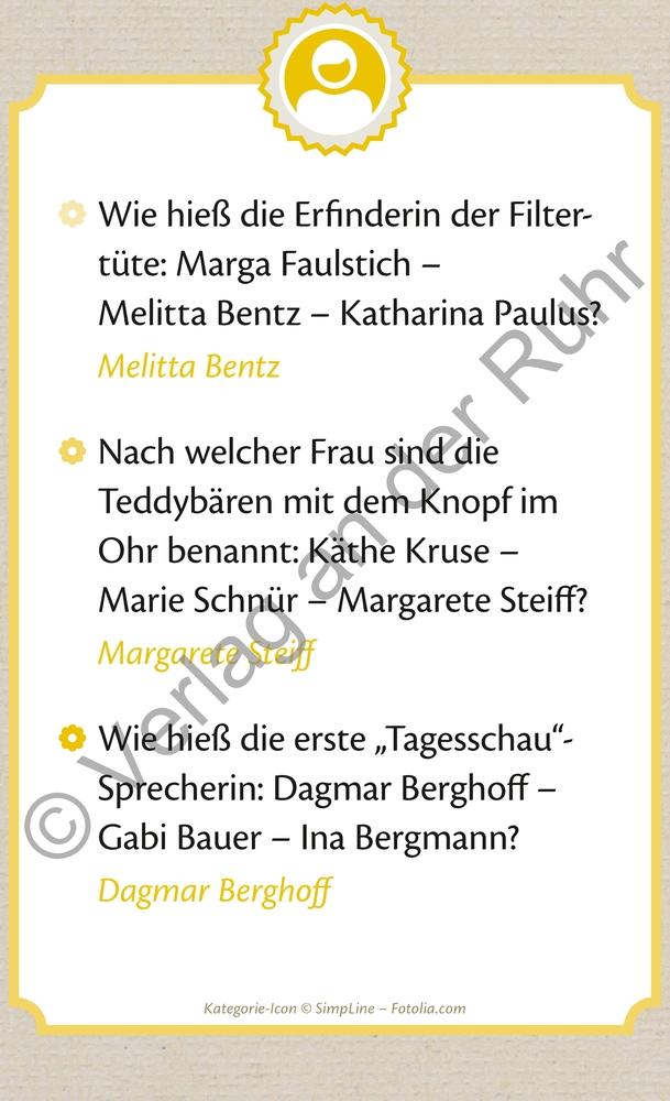 Beispielinhalt (Bild) Die große Deutschland-Quizbox für Senioren