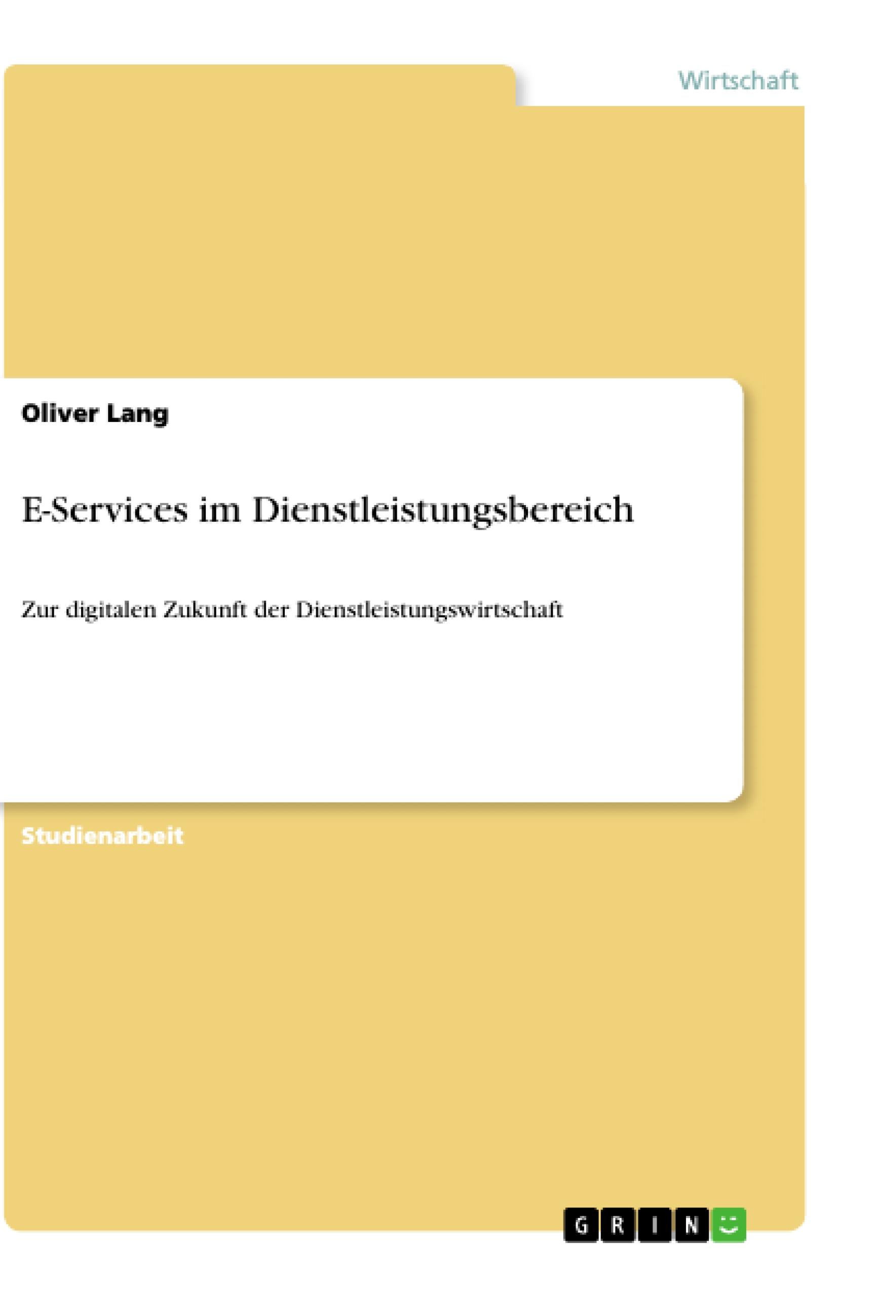 Vorderes Coverbild E-Services im Dienstleistungsbereich