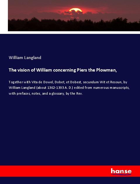 Vorderes Coverbild The vision of William concerning Piers the Plowman,