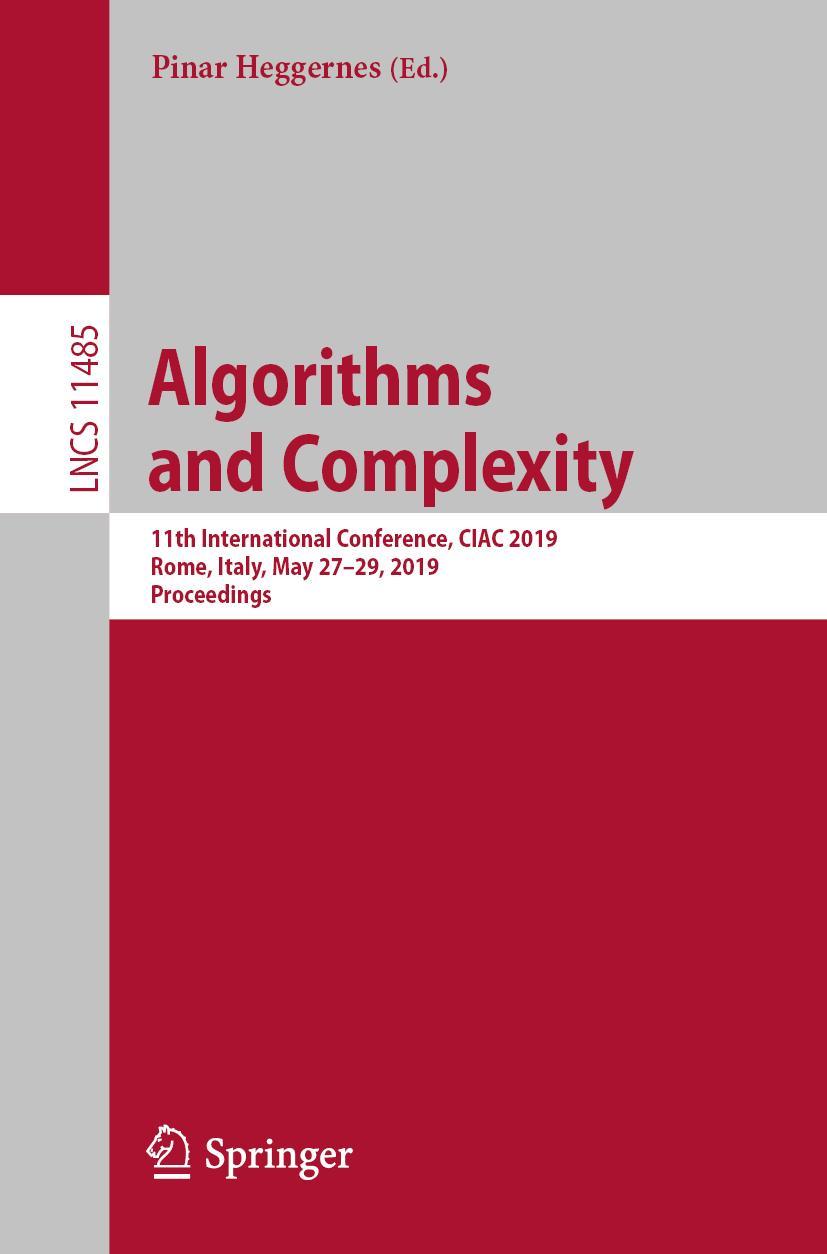 Vorderes Coverbild Algorithms and Complexity
