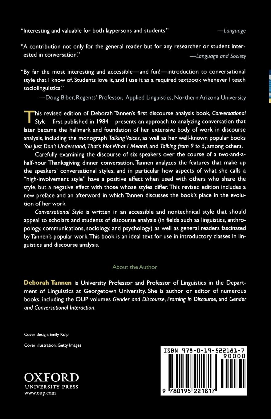 Rückseitencover Conversational Style