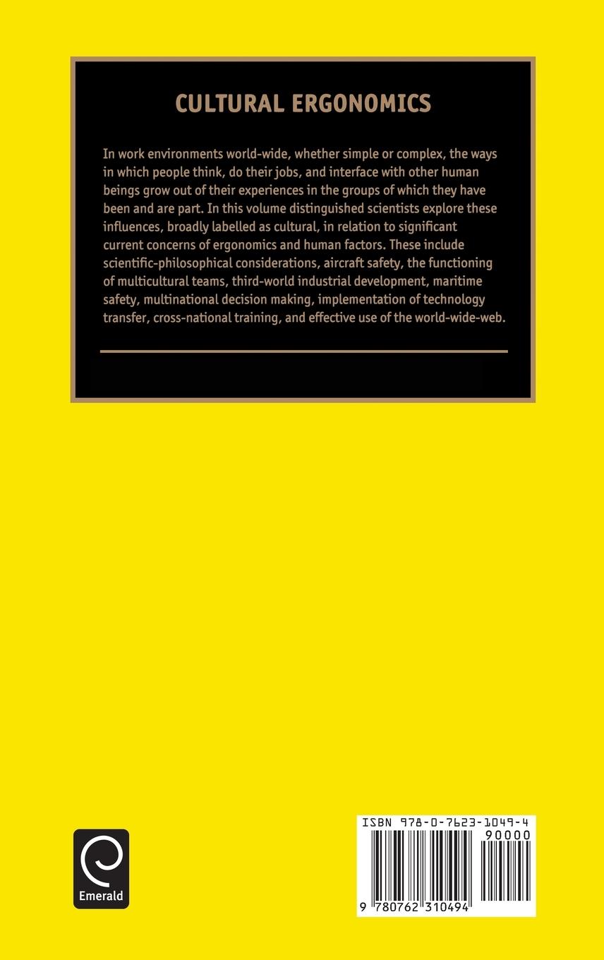 Rückseitencover Cultural Ergonomics