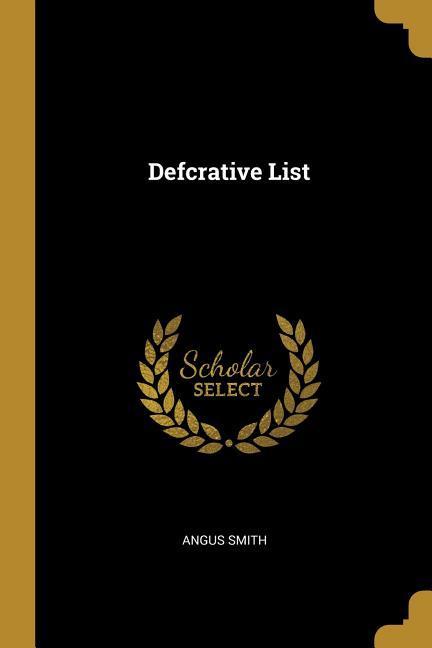 Vorderes Coverbild Defcrative List