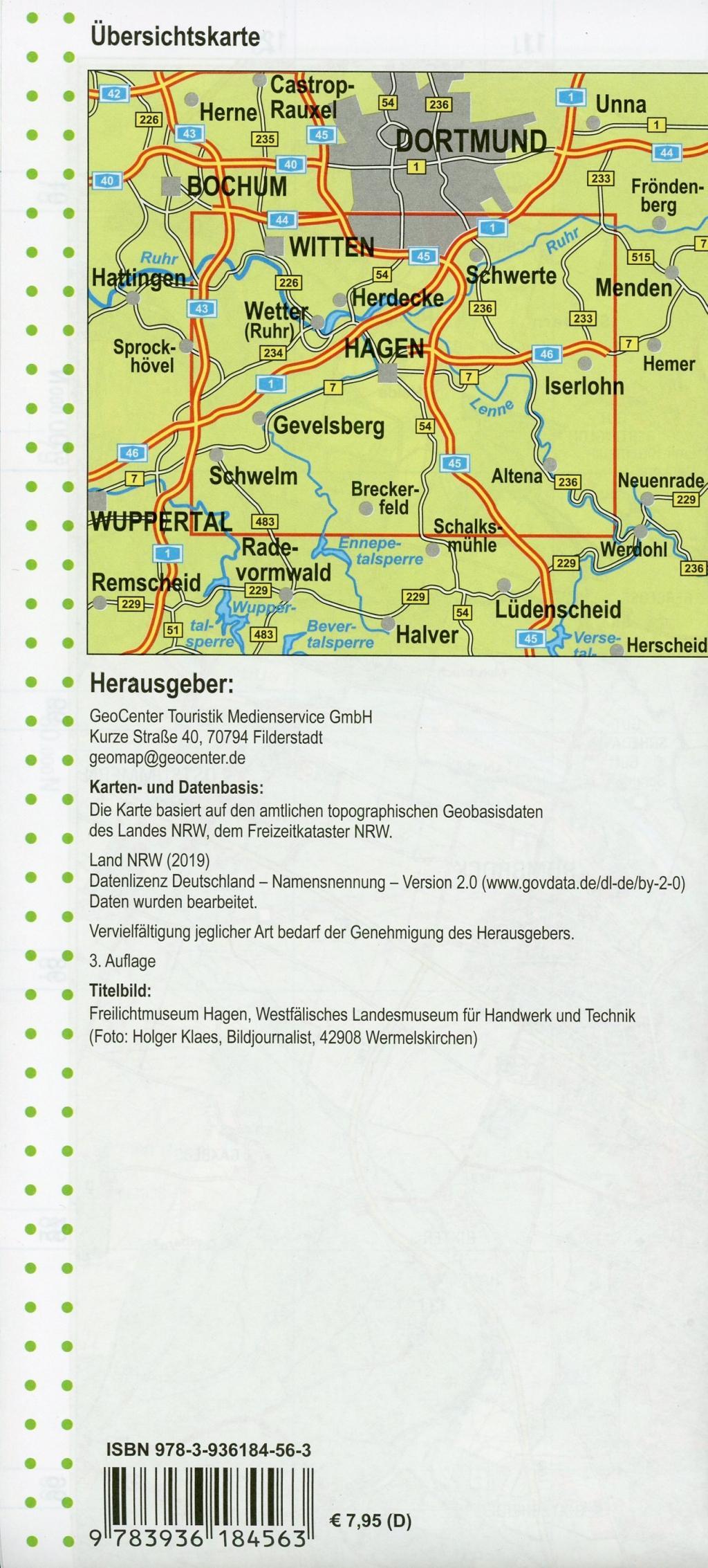 Beispielinhalt (Bild) NRW Wanderkarte 17 Hagen, Gevelsberg, Iserlohn, Witten 1  : 25 000