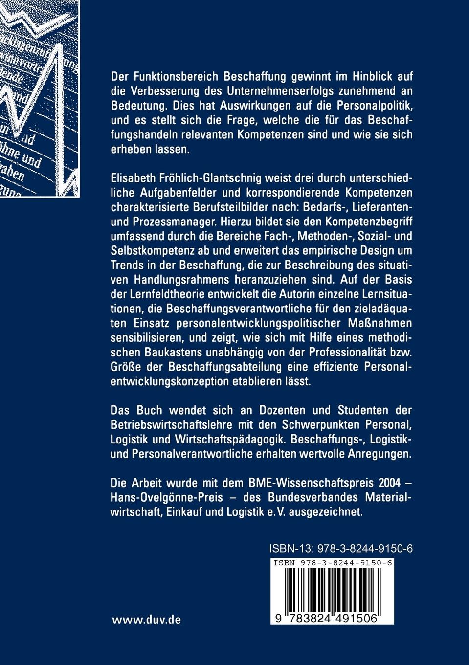 Rückseitencover Berufsbilder in der Beschaffung