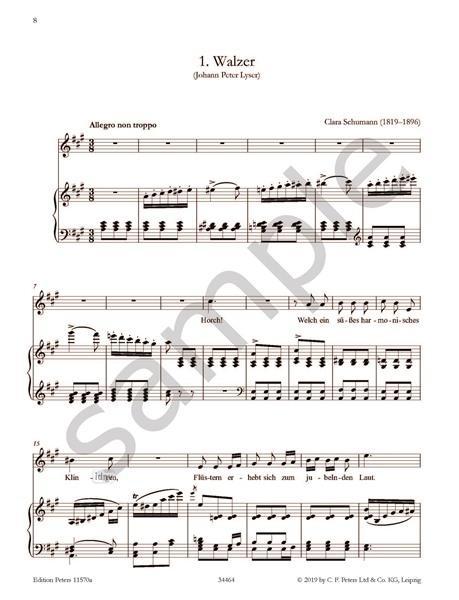 Beispielinhalt (Bild) Clara Schumann Anniversary Songbook (High Voice)