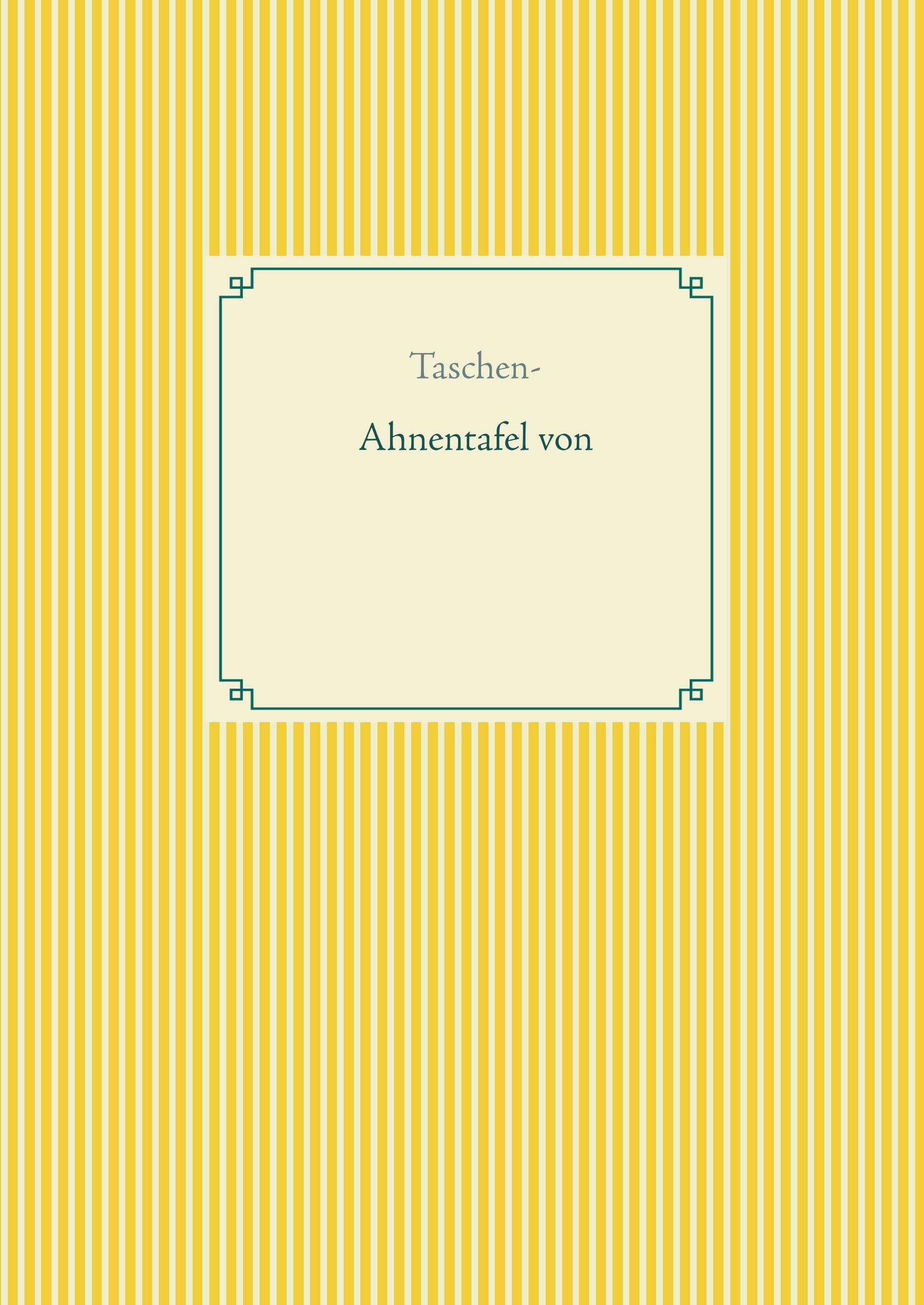 Vorderes Coverbild Taschen-Ahnentafel zum Ausfüllen (für 879 Personen)