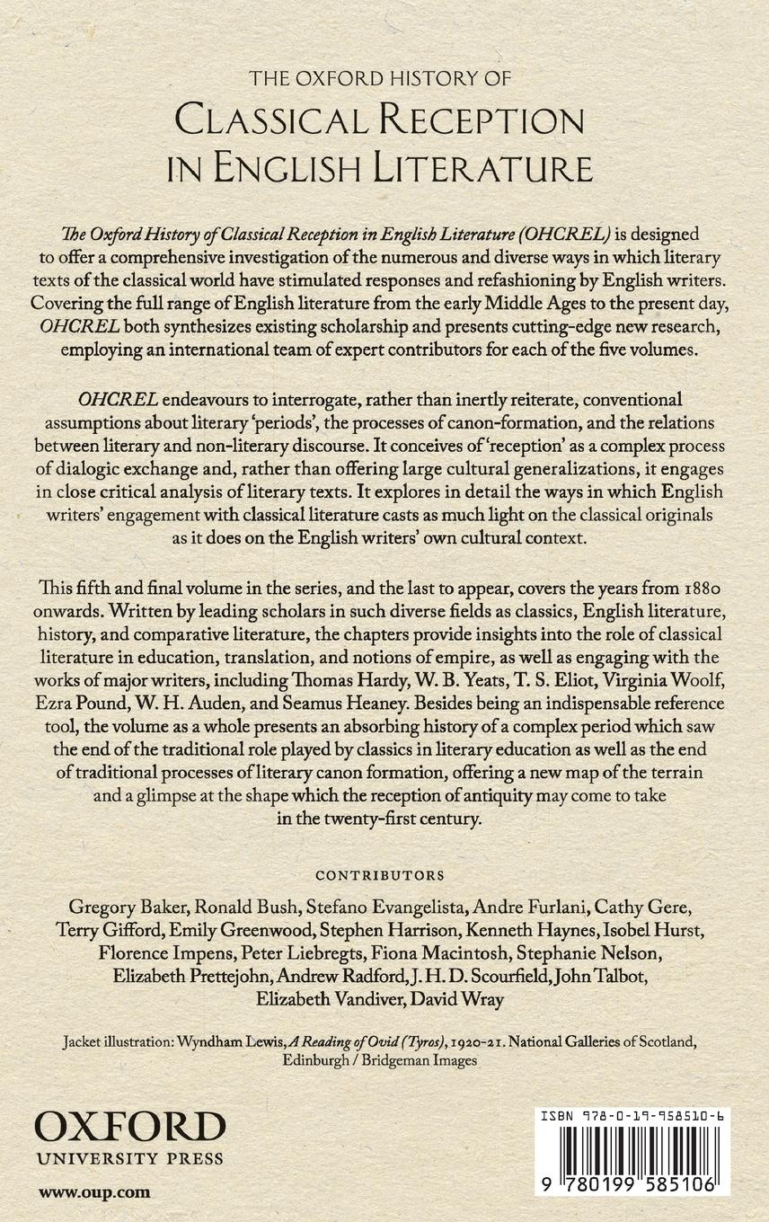 Rückseitencover OXF HIST CLASS REC ENG LIT V5 OHCREL C