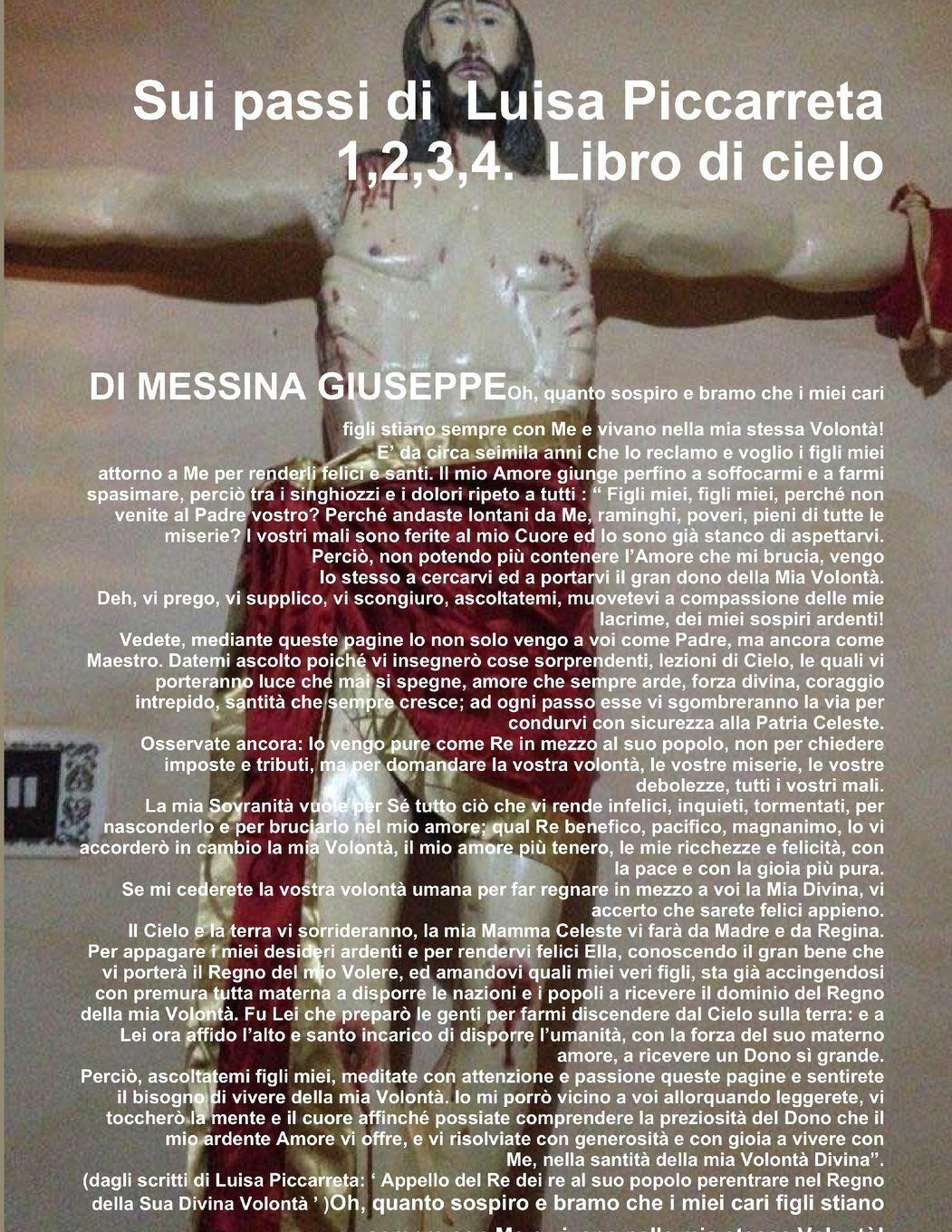 Vorderes Coverbild Sui passi di  Luisa Piccarreta  1,2,3,4.  Libro di cielo