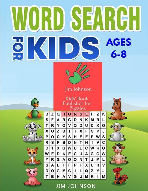 Vorderes Coverbild Word Search for Kids Ages 6-8