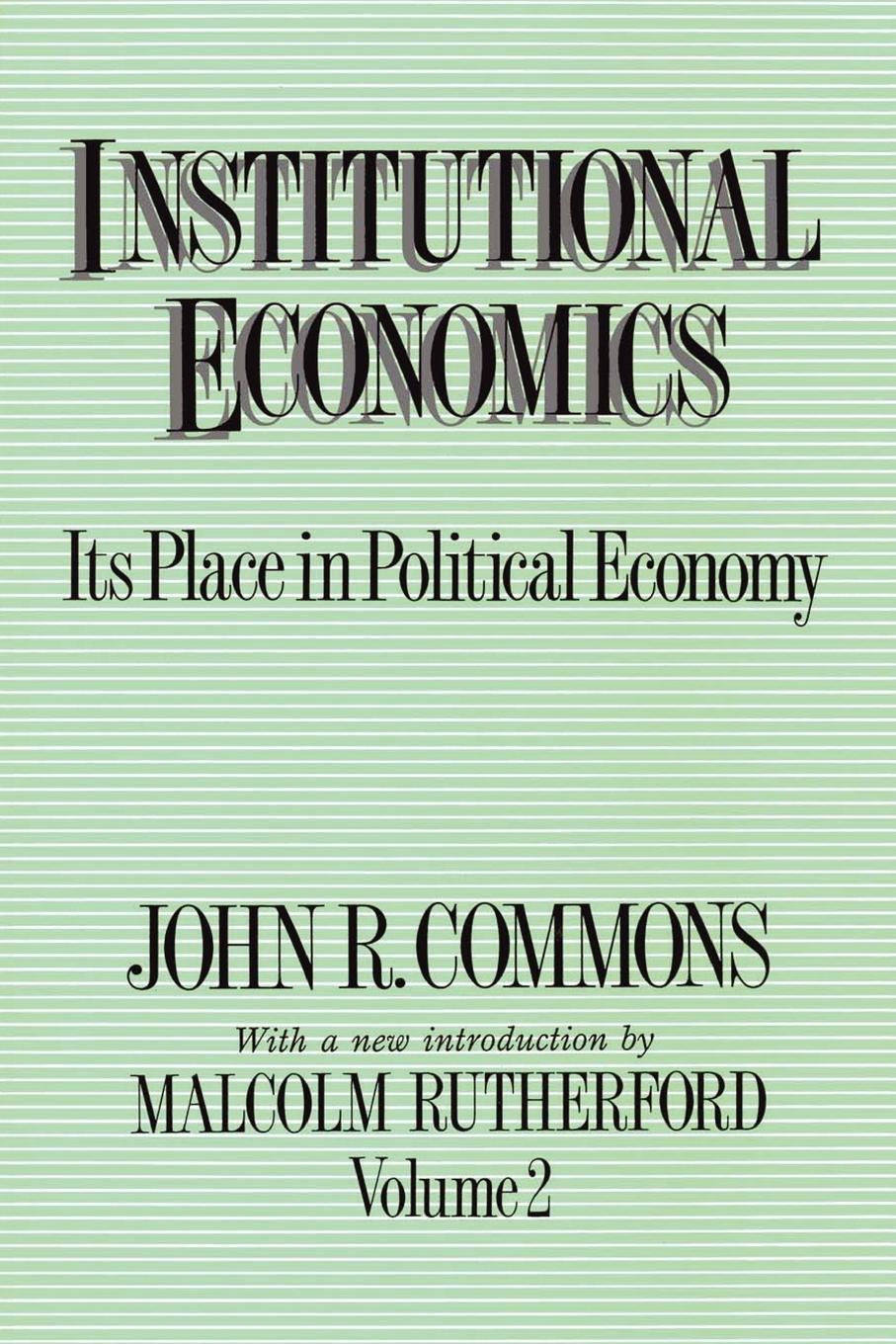 Vorderes Coverbild Institutional Economics