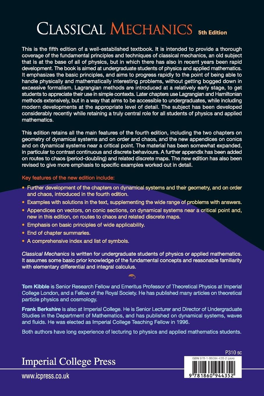 Rückseitencover CLASSICAL MECHANICS (5TH ED)