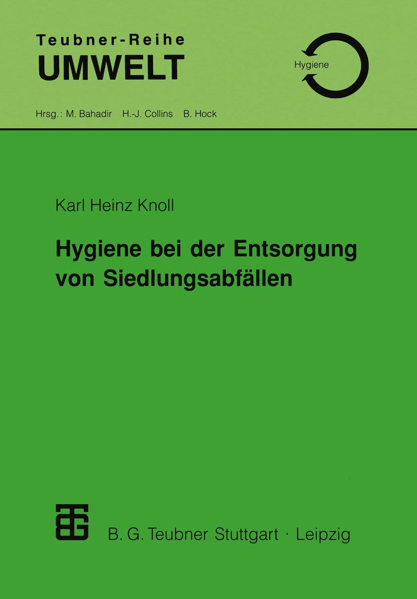 Vorderes Coverbild Hygiene bei der Entsorgung von Siedlungsabfällen