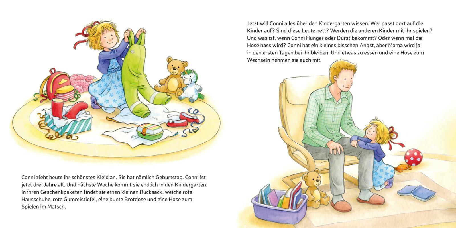 Beispielinhalt (Bild) LESEMAUS 9: Conni kommt in den Kindergarten (Neuausgabe)