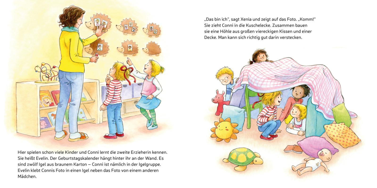 Beispielinhalt (Bild) LESEMAUS 9: Conni kommt in den Kindergarten (Neuausgabe)