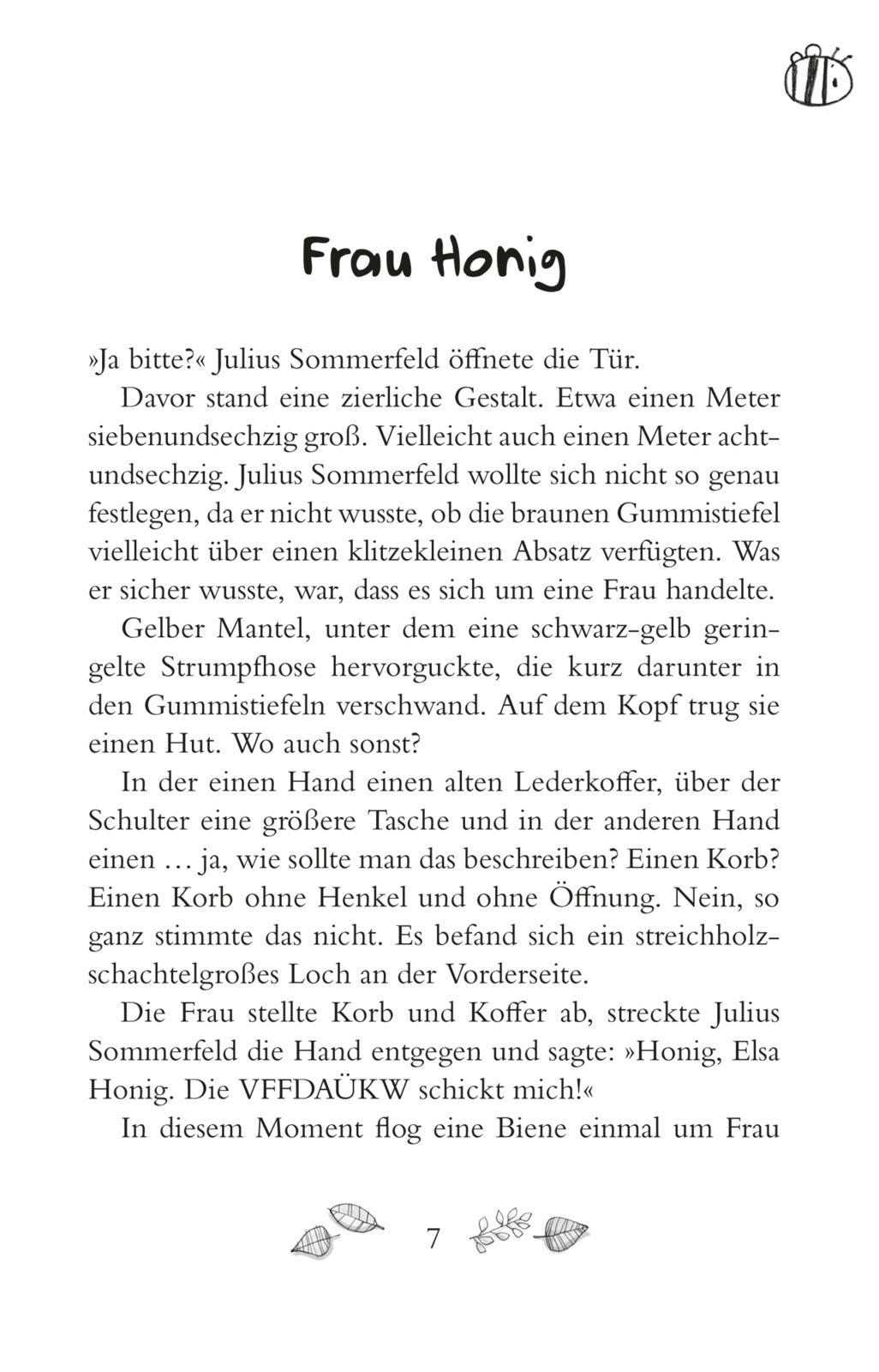 Beispielinhalt (Bild) Und plötzlich war Frau Honig da