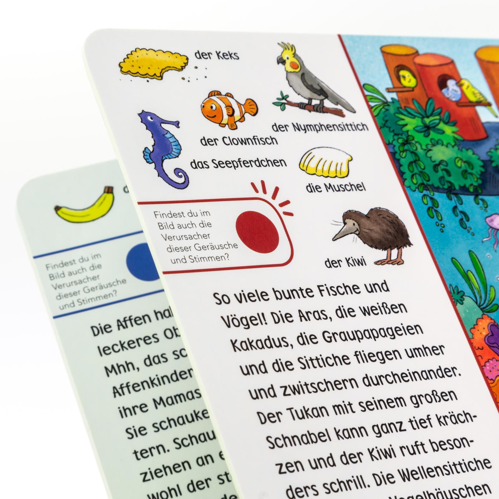 Beispielinhalt (Bild) Hör mal (Soundbuch): Wimmelbuch: Im Zoo