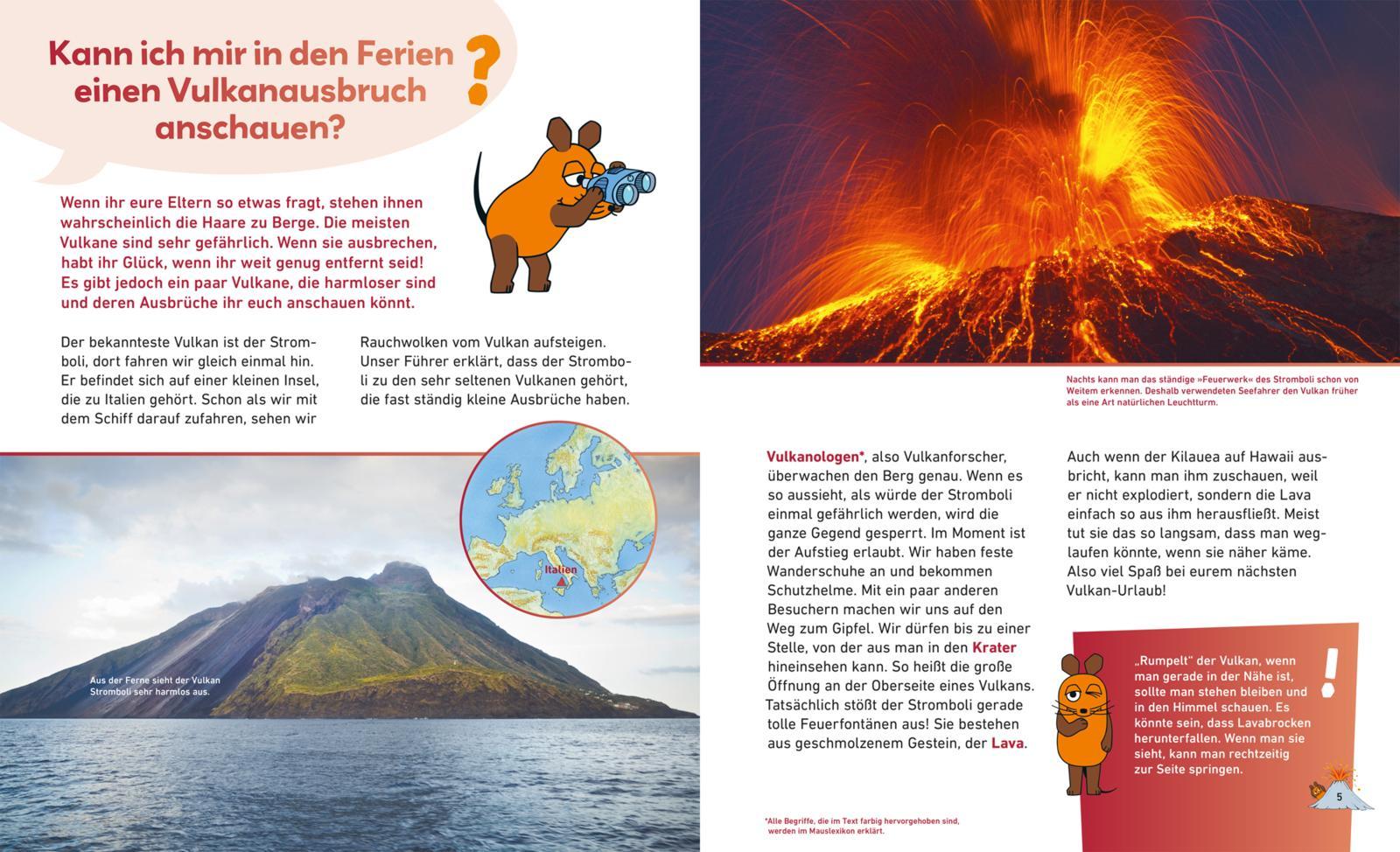 Beispielinhalt (Bild) Frag doch mal ... die Maus!: Vulkane und Erdbeben
