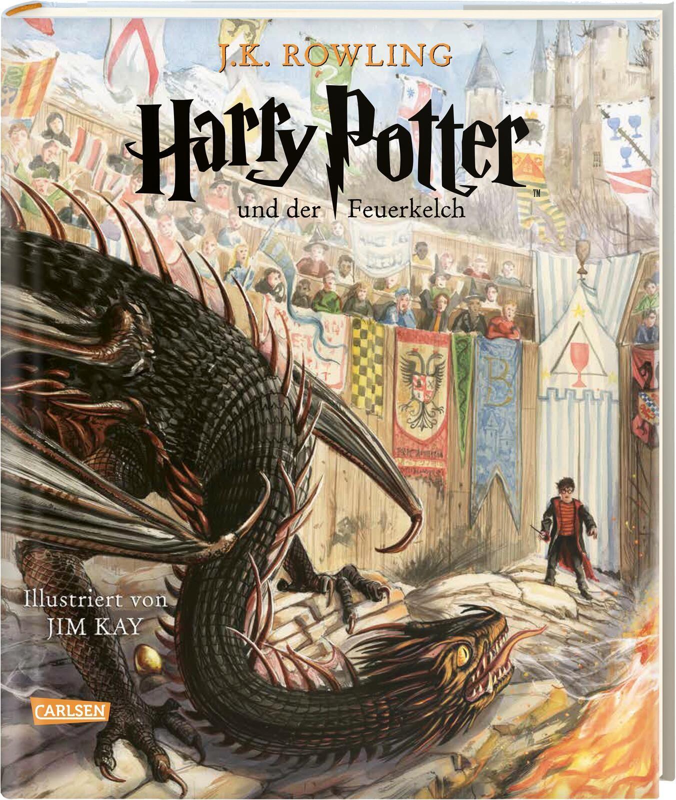 Vorderes Coverbild Harry Potter und der Feuerkelch (farbig illustrierte Schmuckausgabe) (Harry Potter 4)