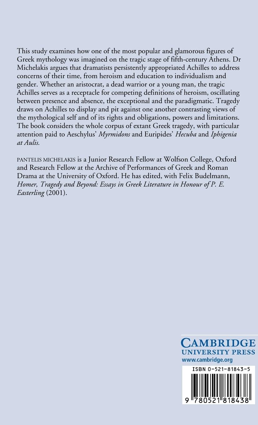 Rückseitencover Achilles in Greek Tragedy