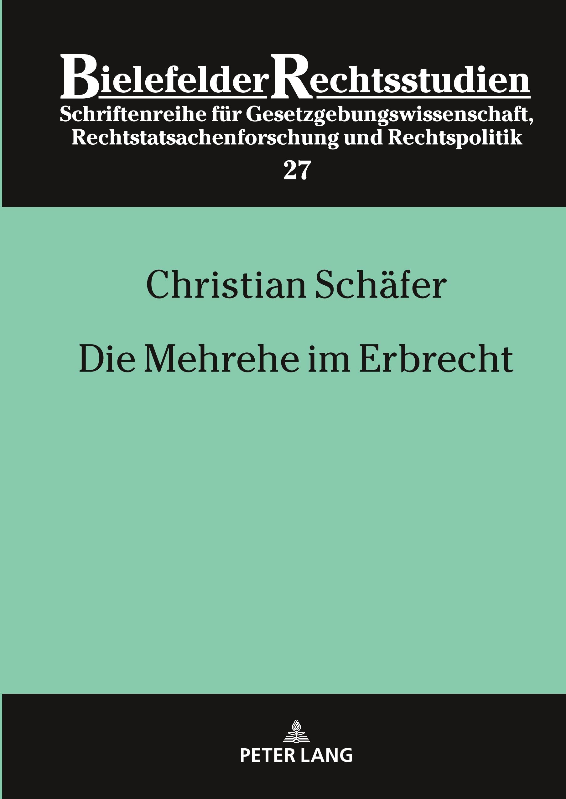 Vorderes Coverbild Die Mehrehe im Erbrecht