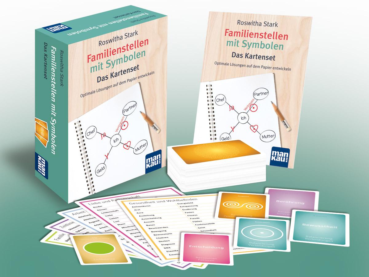 Beispielinhalt (Bild) Familienstellen mit Symbolen. Das Kartenset