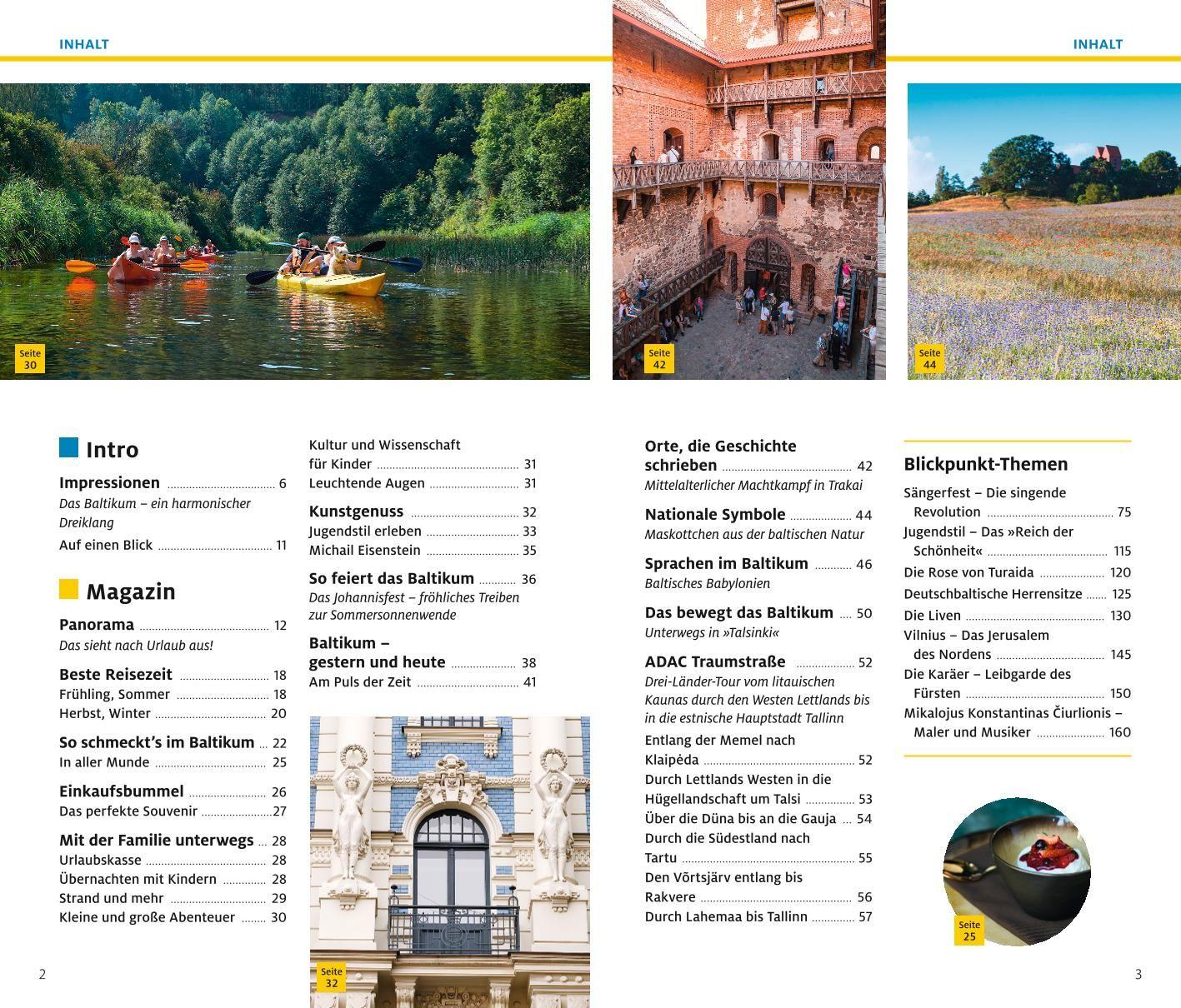 Beispielinhalt (Bild) ADAC Reiseführer plus Baltikum