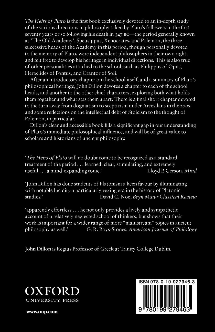 Rückseitencover The Heirs of Plato