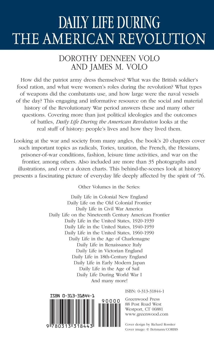 Rückseitencover Daily Life During the American Revolution