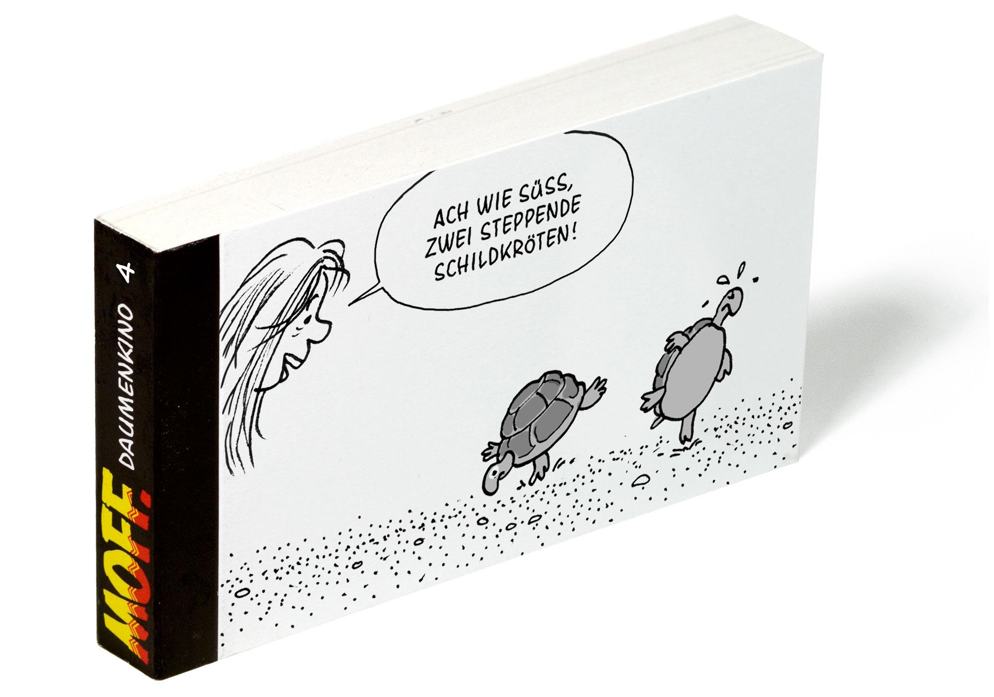 Vorderes Coverbild MOFF. Daumenkino Nr. 4 - Steppende Schildkröten