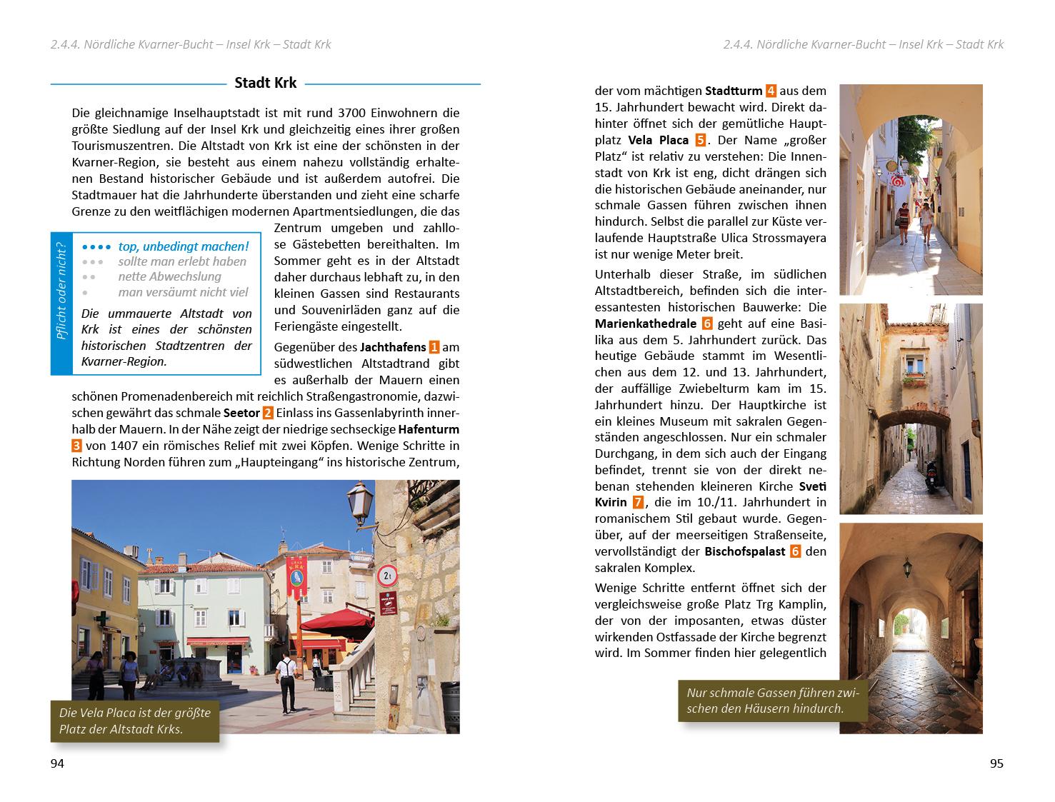 Beispielinhalt (Bild) Maremonto Reise- und Wanderführer: Kroatien - der Nordwesten: Istrien und Kvarner