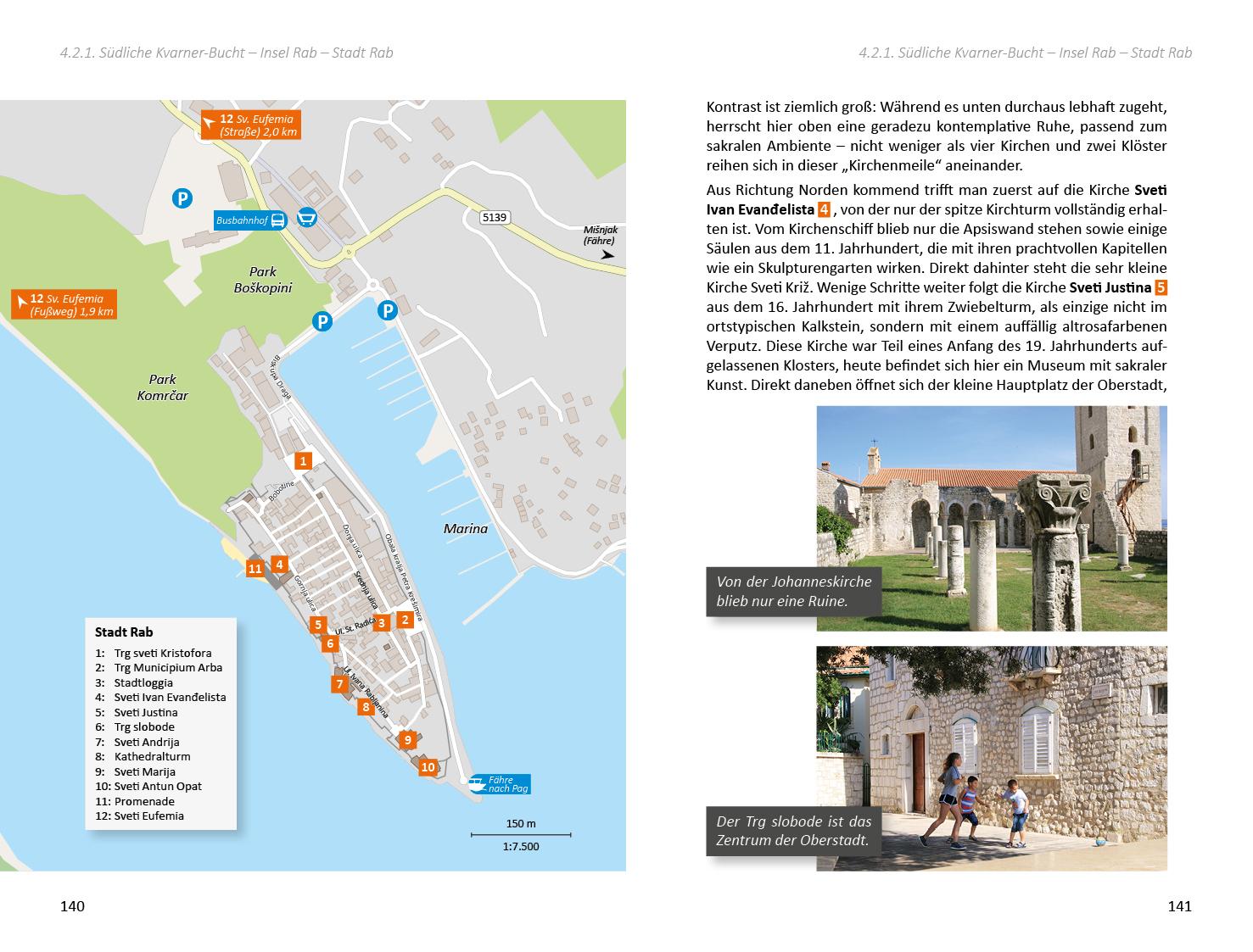 Beispielinhalt (Bild) Maremonto Reise- und Wanderführer: Kroatien - der Nordwesten: Istrien und Kvarner