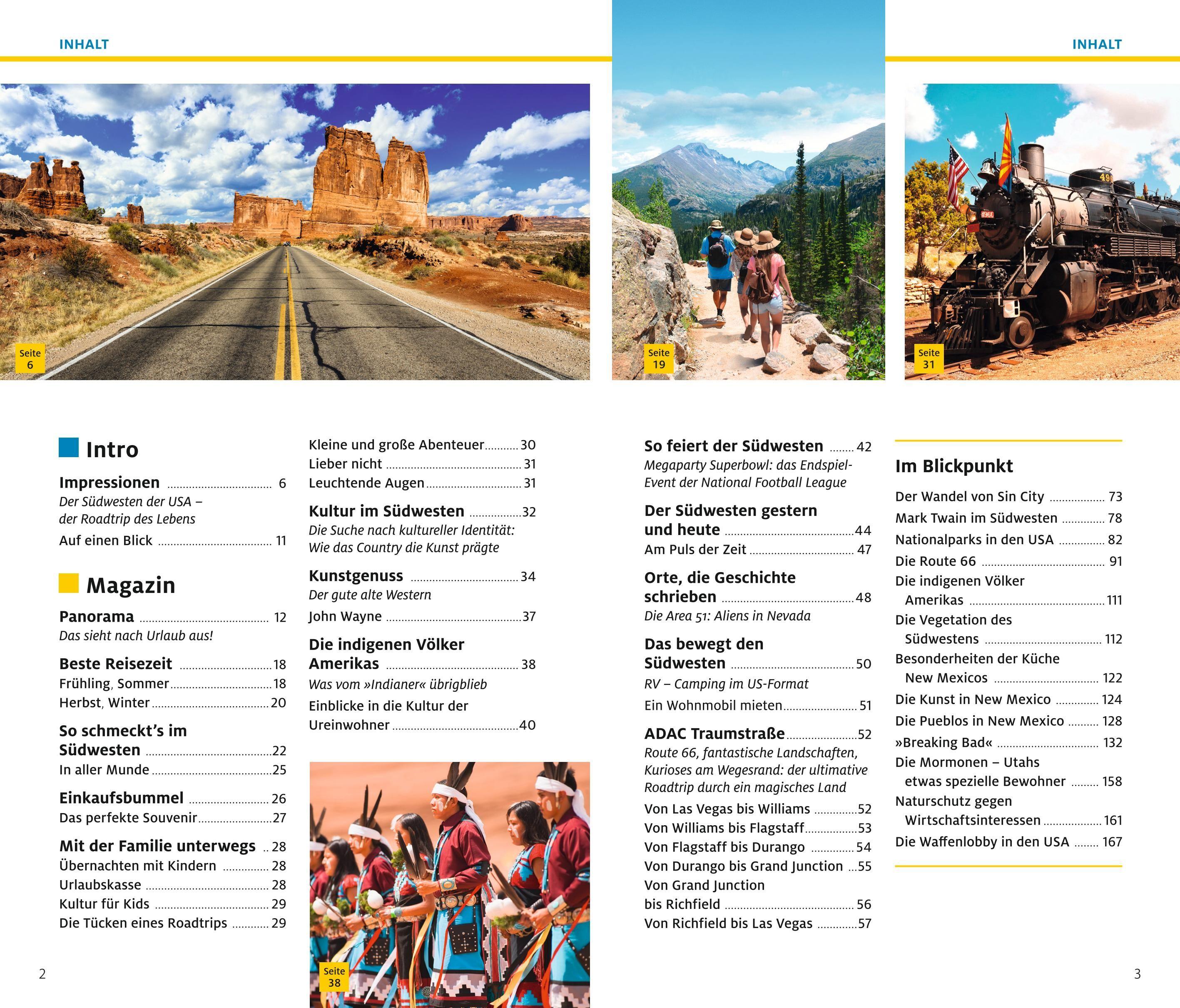 Beispielinhalt (Bild) ADAC Reiseführer plus USA Südwest