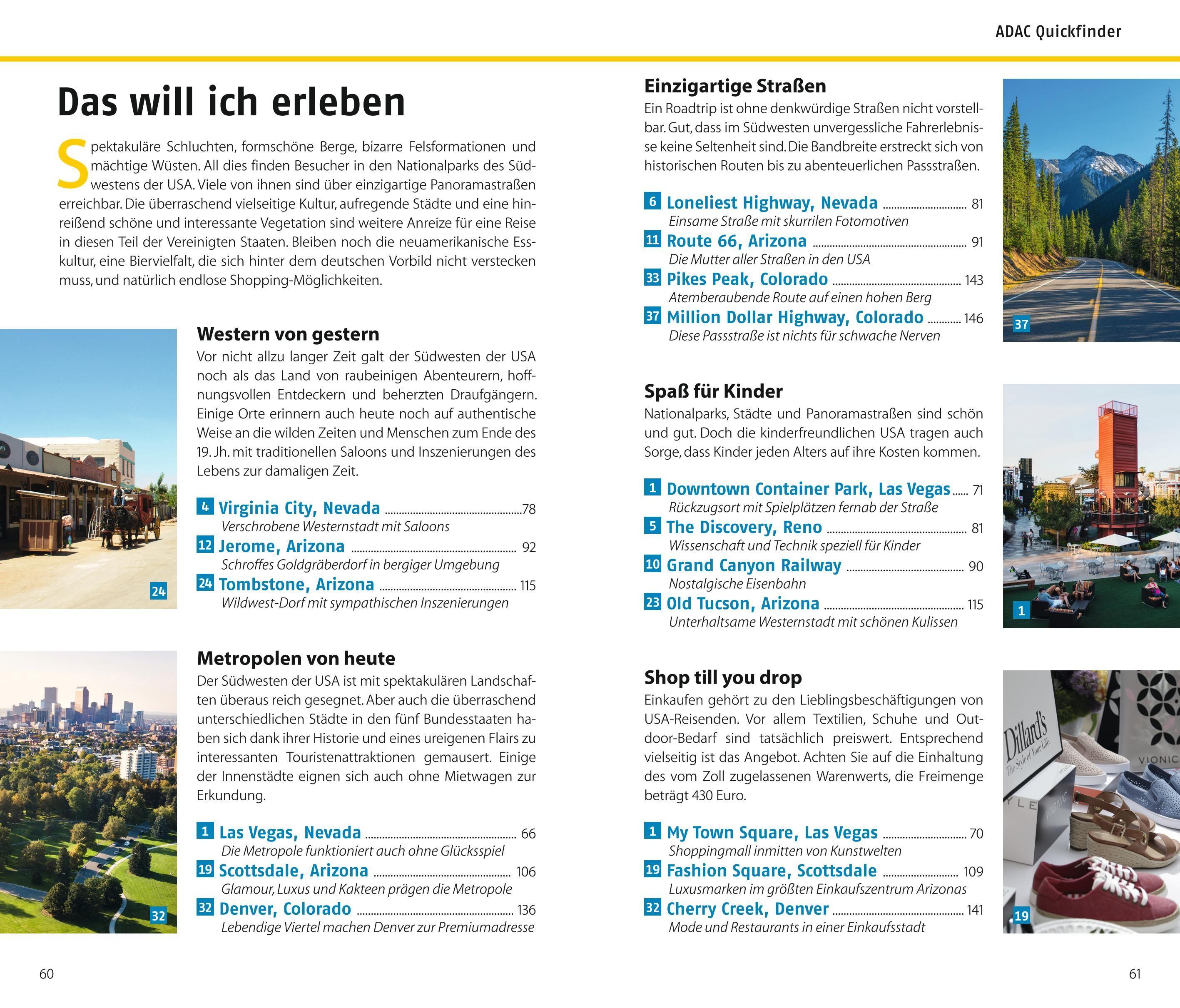 Beispielinhalt (Bild) ADAC Reiseführer plus USA Südwest